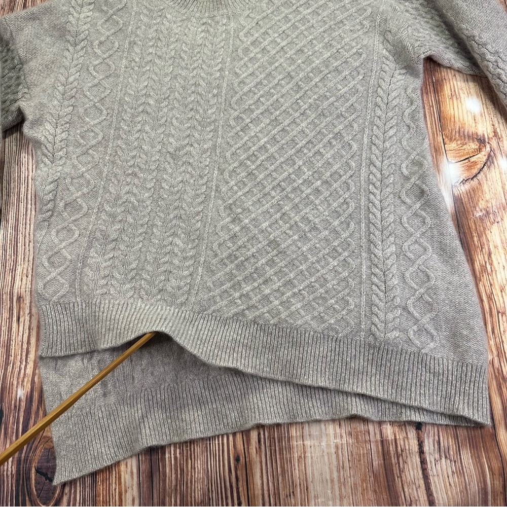 Nordstrom Signature Cashmere Cable Knit Women's Sweater Sz Small 100% Cashmere - Picture 6 of 10